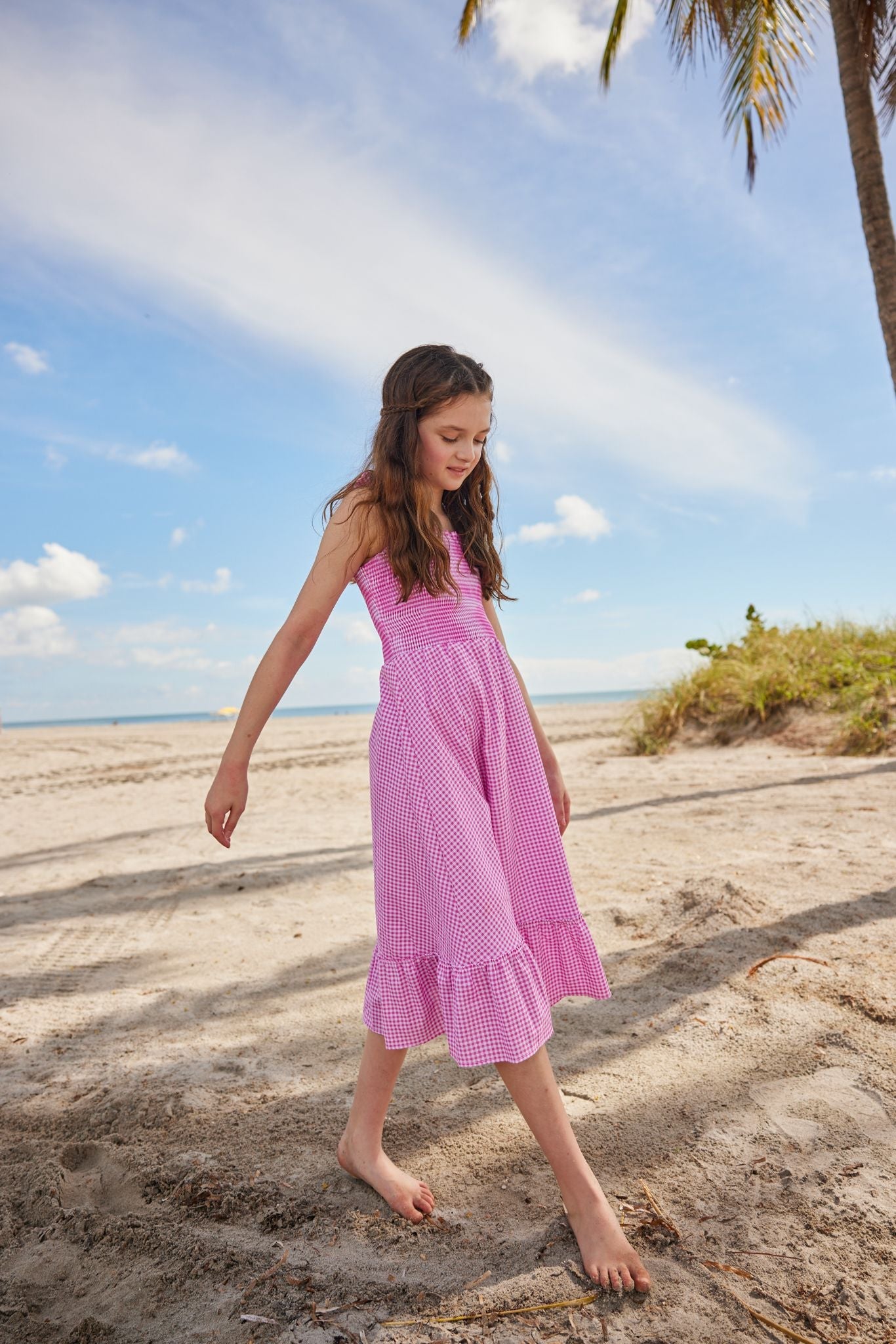 LITTLE PEIXOTO EDDIE DRESS - PINK GINGHAM