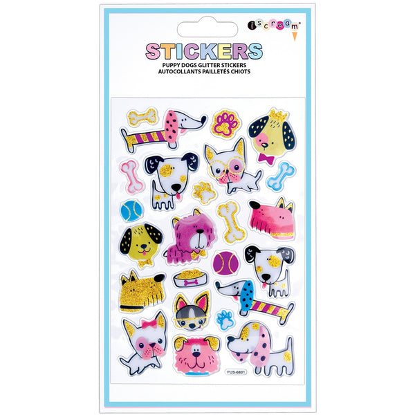 ISCREAM PUFFY STICKERS - GLITTER PUPPY