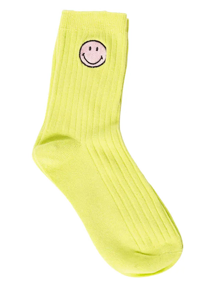 MALIBU SUGAR SMILEY FACE TUBE SOCKS