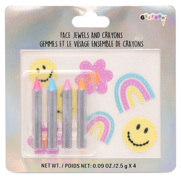 ISCREAM FACE JEWELS AND CRAYON SET
