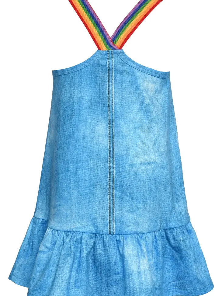 SARA SARA A-LINE DRESS - DENIM HEART