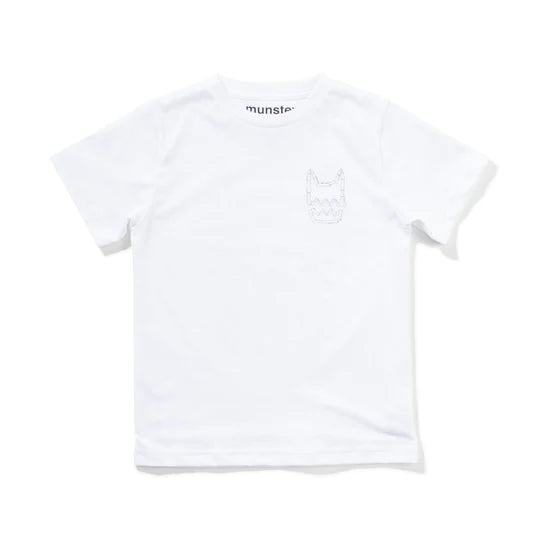 MUNSTER FACEBONES TEE - WHITE