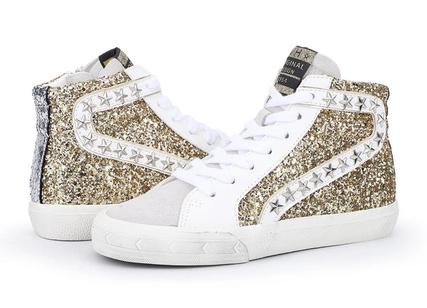 VINTAGE HAVANA SNEAKER - AVA/GOLD GLITTER