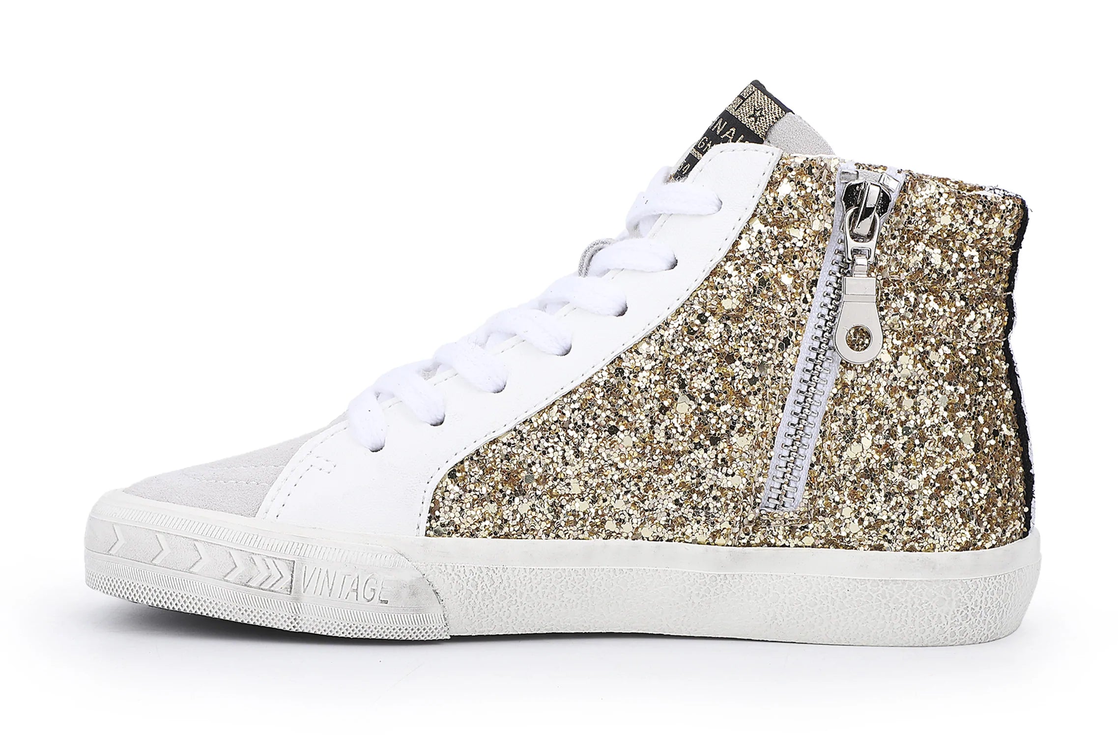 VINTAGE HAVANA SNEAKER - AVA/GOLD GLITTER