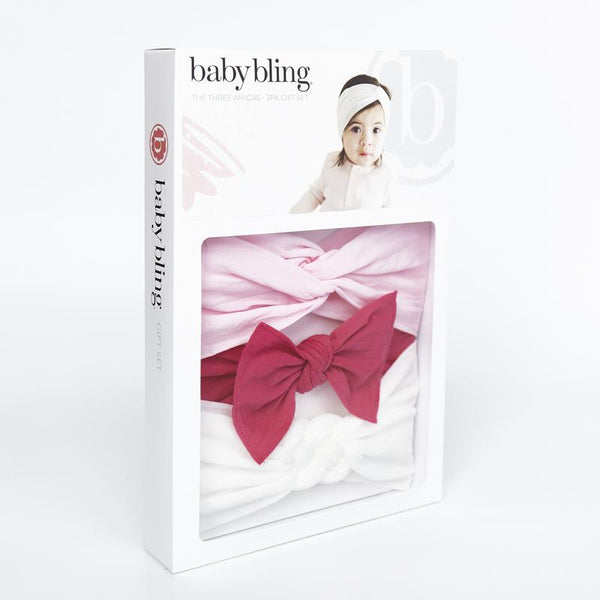 BABY BLING 3 AMIGAS - HOT PINK-WHITE-PINK