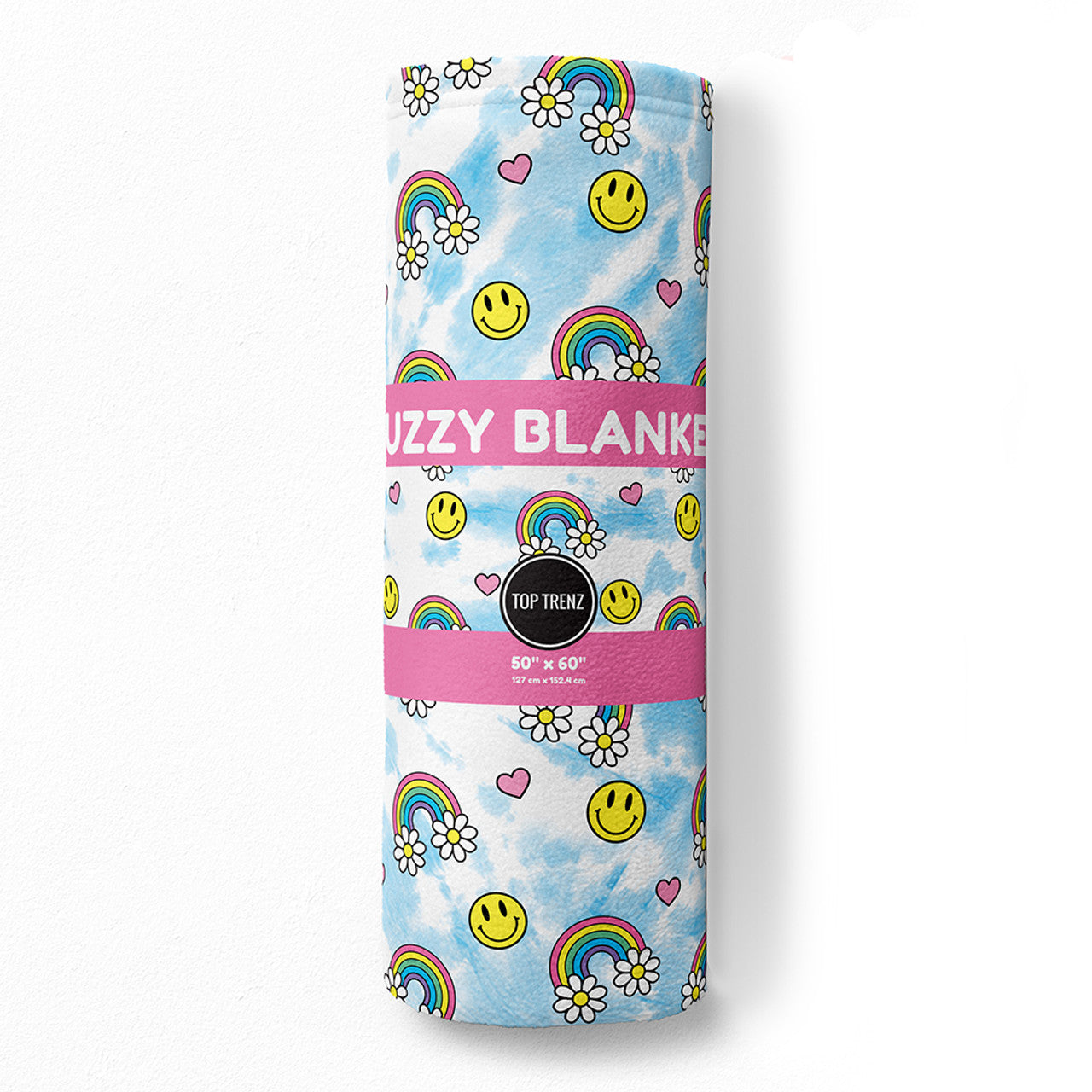 TOP TRENZ THROW BLANKET - DAISY RAINBOW