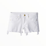 BLANK NYC WHITE LINES DENIM SHORTS