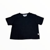 T2LOVE SHORT SLEEVE CROPPED TEE - BLACK