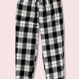 KATIE J. JUNIOR BREE PANT - BLACK AND WHITE PLAID