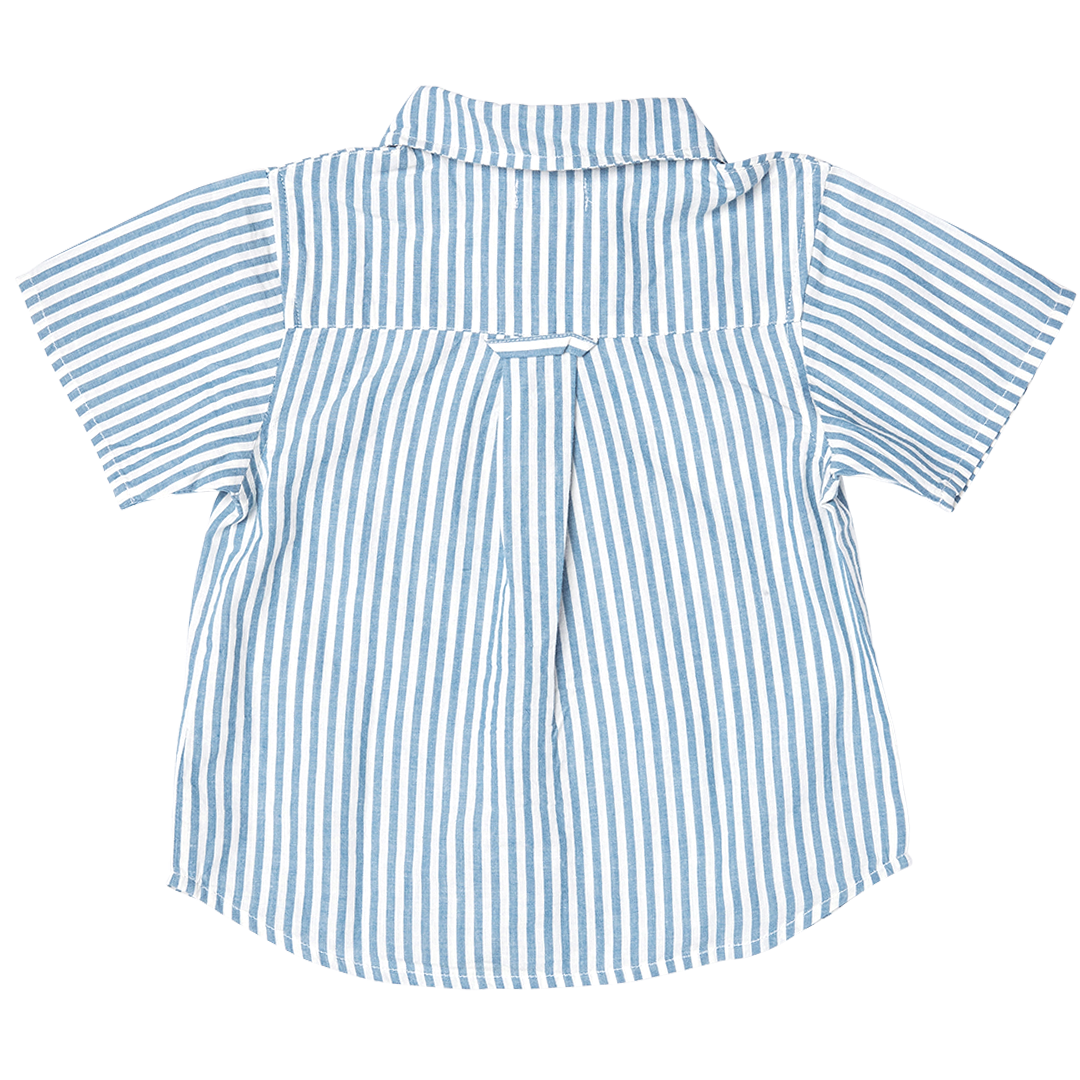 PINK CHICKEN BOYS JACK SHIRT - NAVY STRIPE