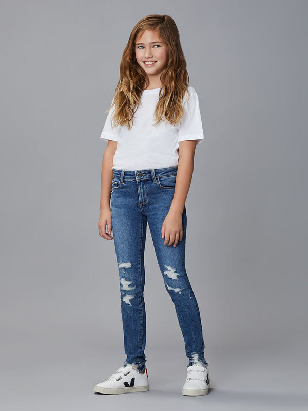 DL1961 GIRL CHLOE SKINNY - RIP TIDE DISTRESSED