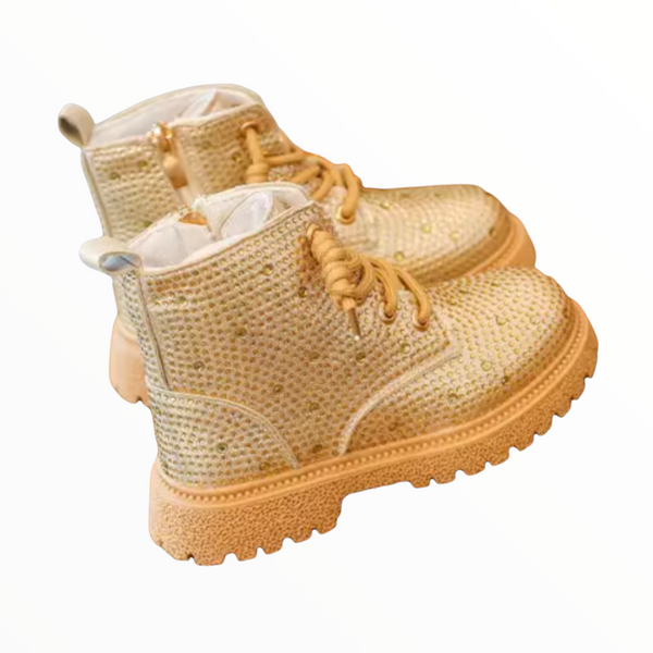 M2B GLITTER STUDDED BOOT -GOLD