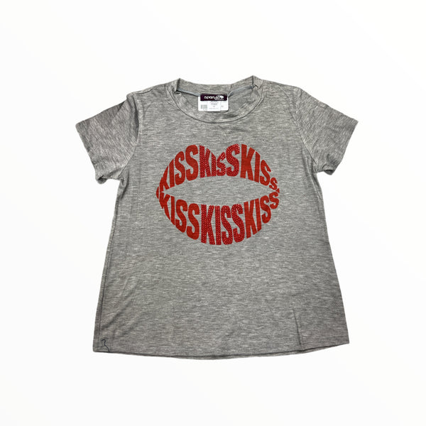 SPARKLE BY STOOPHER T-SHIRT - GRAY/KISSES
