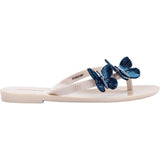 MINI MELISSA KIDS HARMONIC FLY SANDALS - BEIGE/BLUE