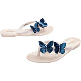 MINI MELISSA KIDS HARMONIC FLY SANDALS - BEIGE/BLUE
