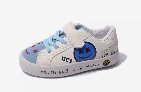 M2B LOW TOP SNEAKER - BLUE SMILEY