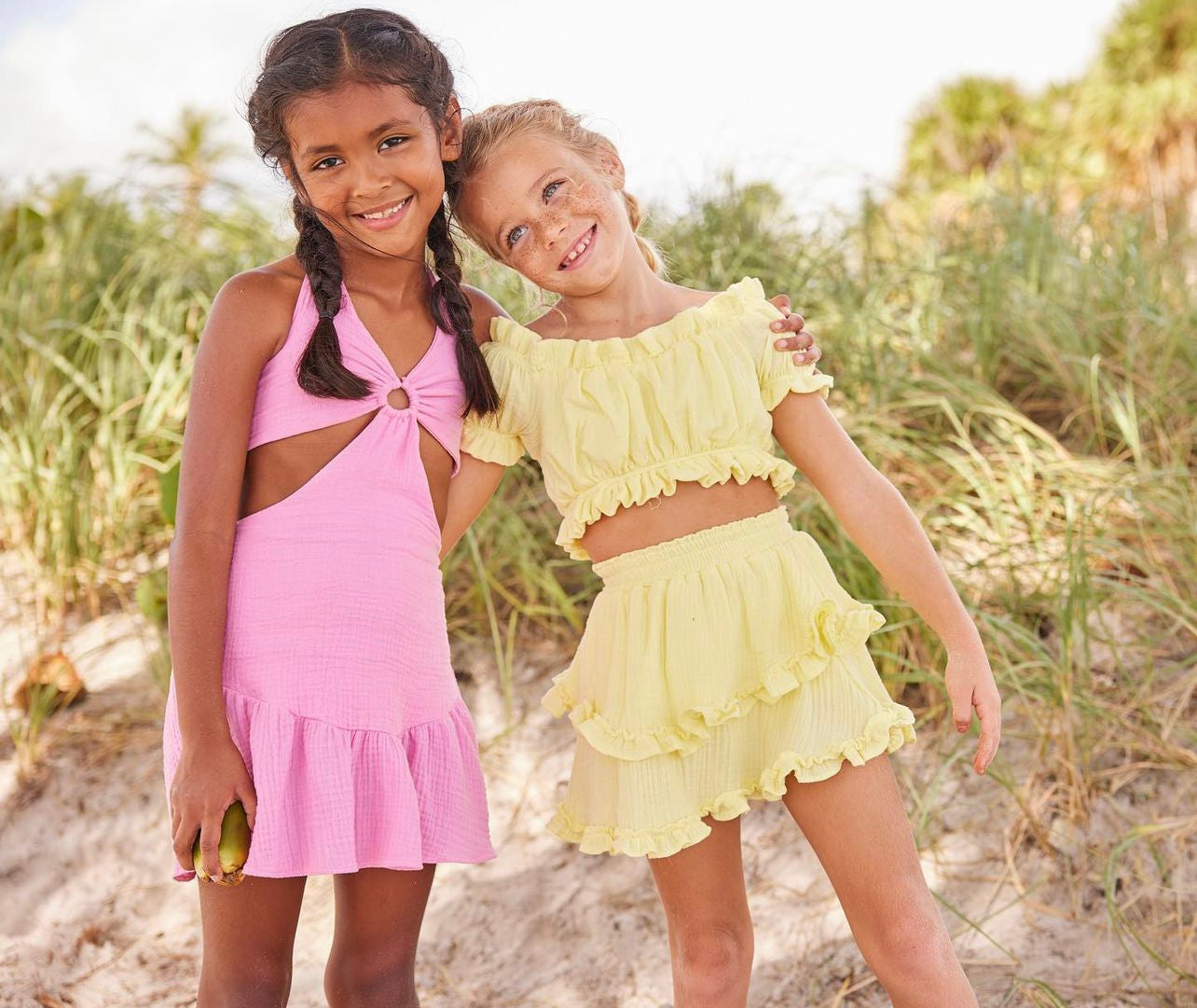 LITTLE PEIXOTO AURORA SKIRT SET - YELLOW