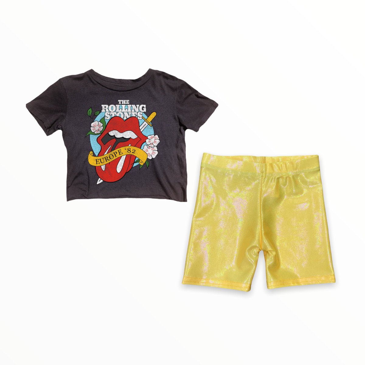 DORI CREATIONS LAME BIKE SHORT BRIGHT YELLOW Meant 2 Be Kids