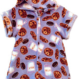 MWL&K FUZZY ROMPER - LAVANDER MILK AND COOKIES