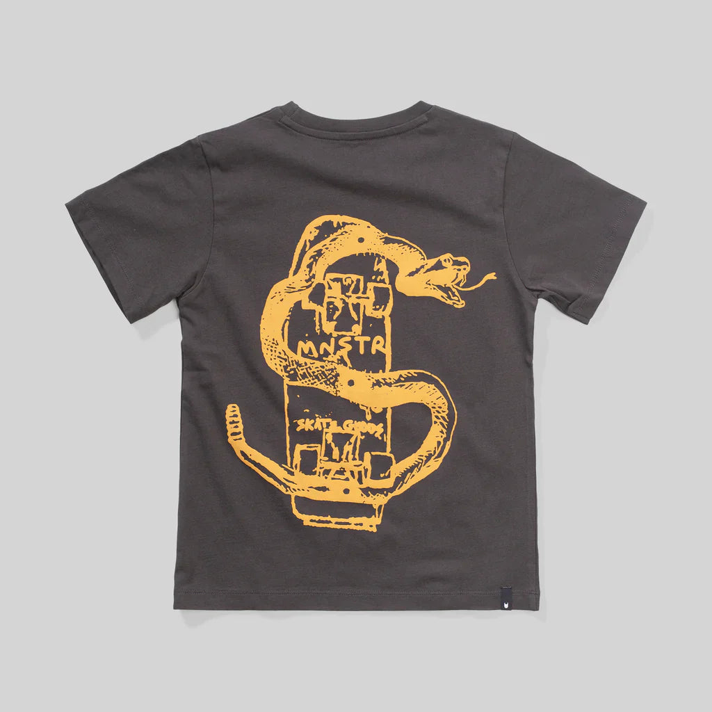 MUNSTER THATS SNAKE TEE- SOFT BLACK