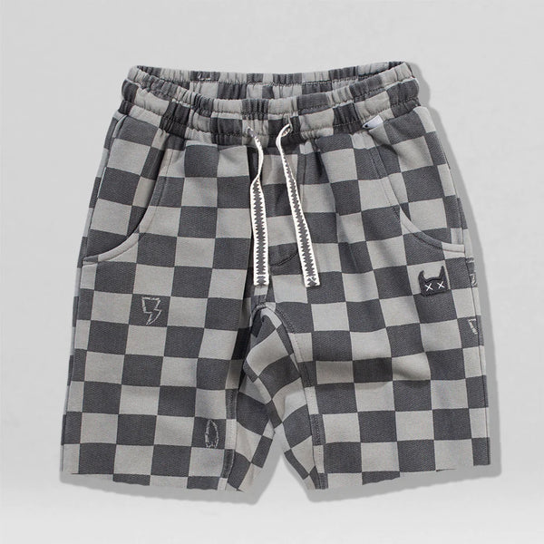 MUNSTER CHECKOUT TRACK SHORT - CHARCOAL