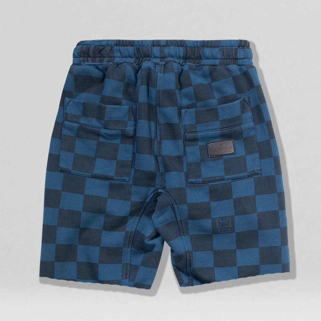 MUNSTER CHECKOUT TRACK SHORT - DK DENIM