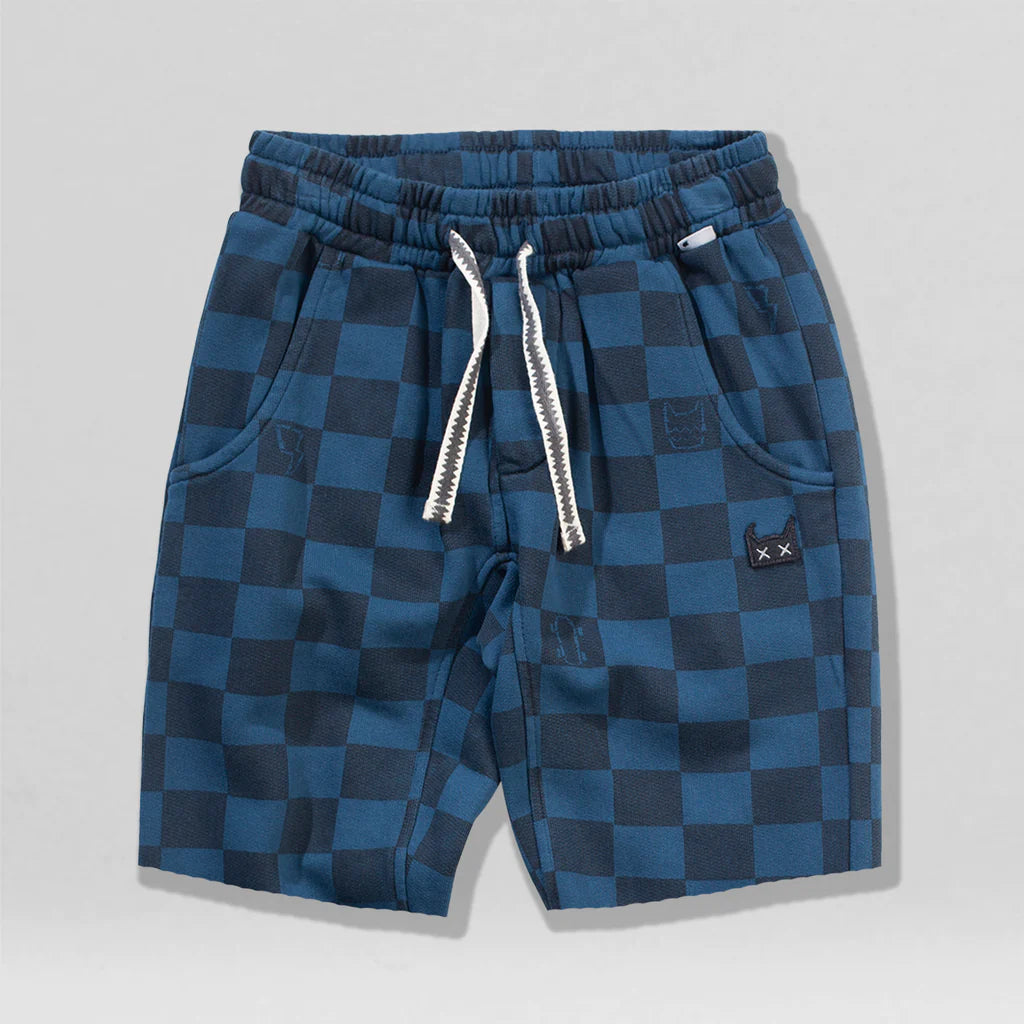 MUNSTER CHECKOUT TRACK SHORT - DK DENIM