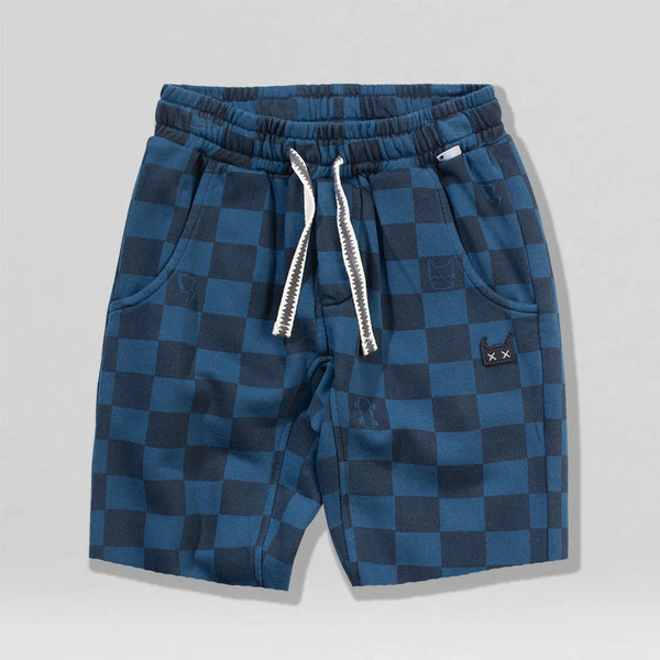 MUNSTER CHECKOUT TRACK SHORT - DK DENIM