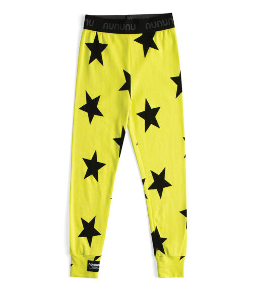 NUNUNU STAR LEGGING - NEON LIME