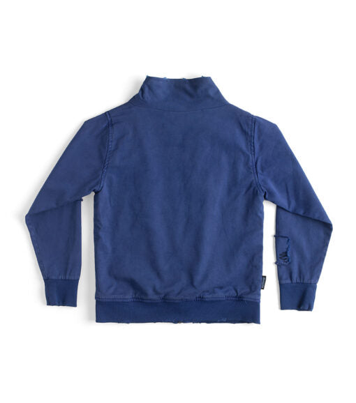 NUNUNU DIAGONAL ZIP JACKET - BLUE
