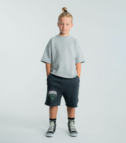 NUNUNU SNAKE SWEATSHORT - DYED GRAPHITE