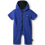 NUNUNU S/S HOODED ZIP OVERALL - BLUE