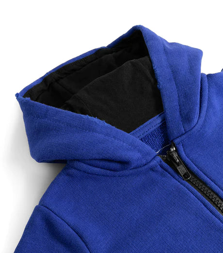 NUNUNU S/S HOODED ZIP OVERALL - BLUE