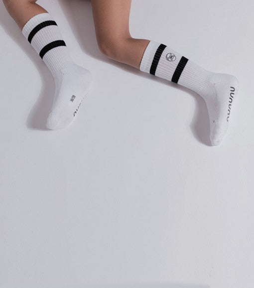 NUNUNU SKULL SOCKS 2 PACK - WHITE