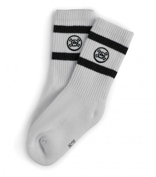 NUNUNU SKULL SOCKS 2 PACK - WHITE