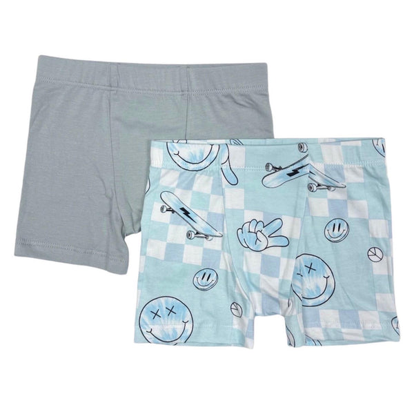 ESME 2 PACK BOXERS - PEACE OUT BLUE