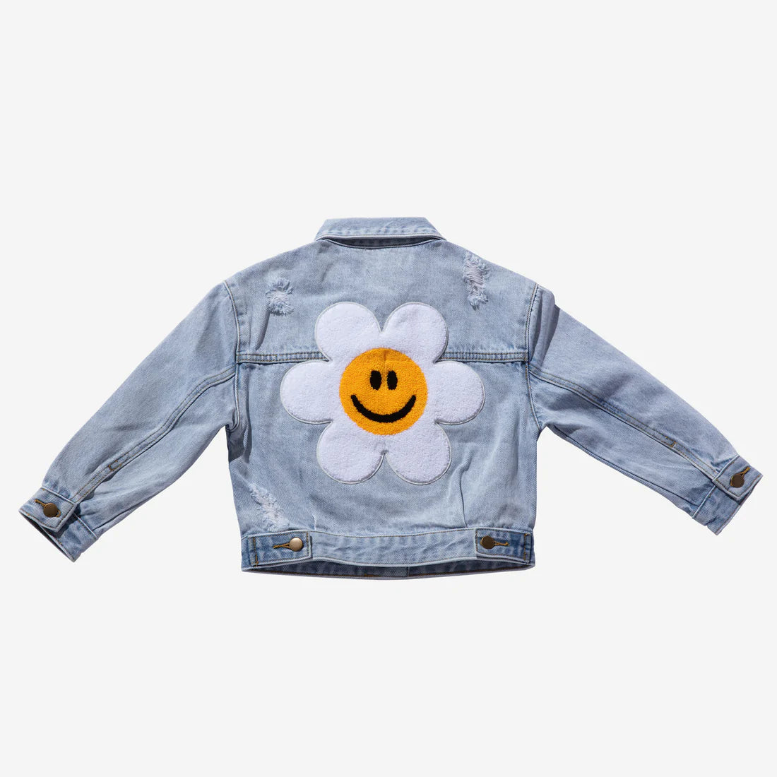 PETITE HAILEY PATCHED DENIM JACKET - DAISY