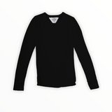 T2LOVE LONG SLEEVE SHIRT WITH THUMBHOLES - BLACK