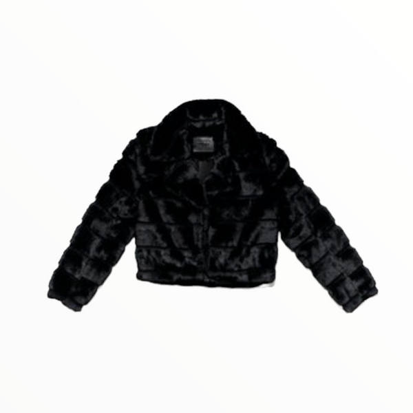 BLANK NYC SUPERSTAR FUR JACKET - BLACK