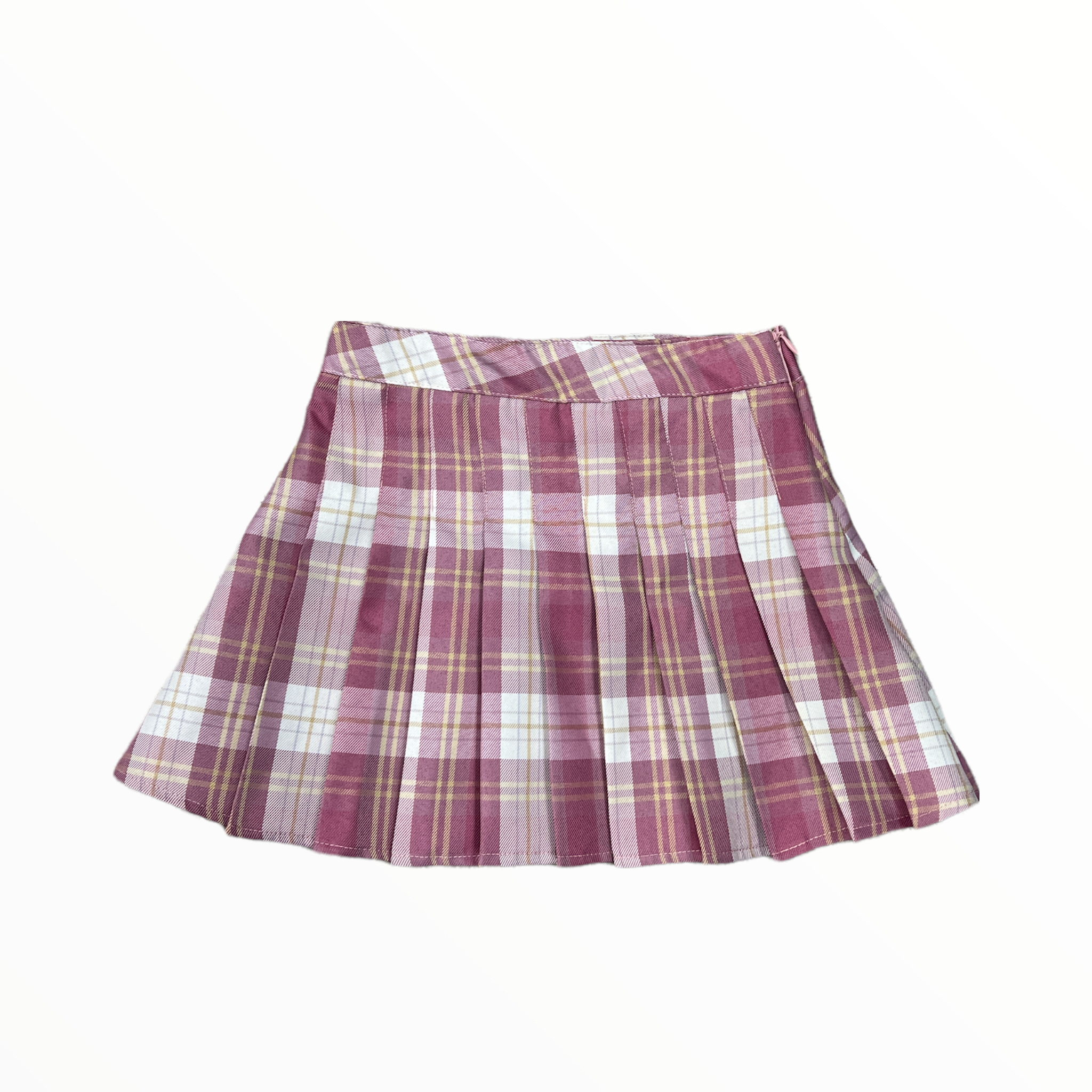 FLOWERS BY ZOE PLEATED SKIRT - PINK PLAID
