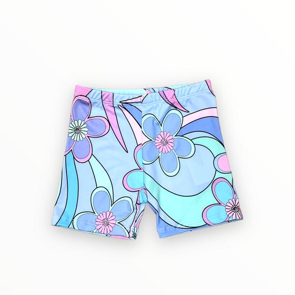 SOCIAL BUTTERFLY BIKE SHORTS - SWIRL