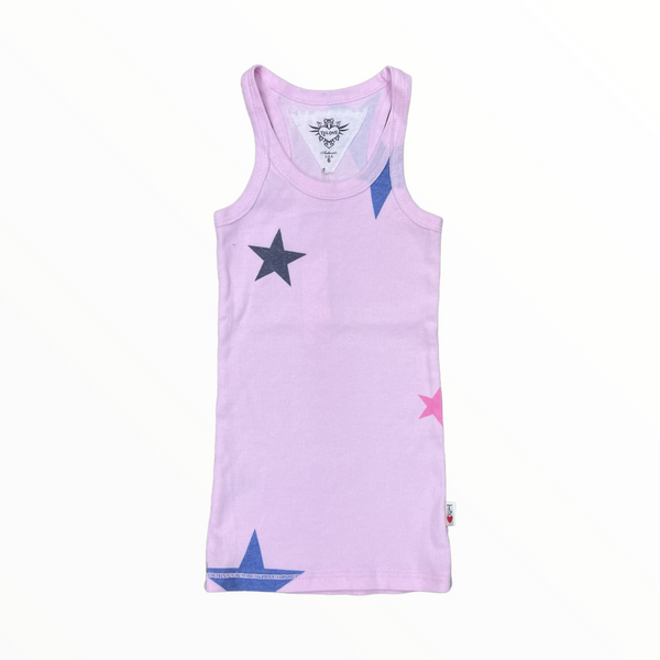 T2LOVE BASIC TANK -  CANDY PINK/STAR