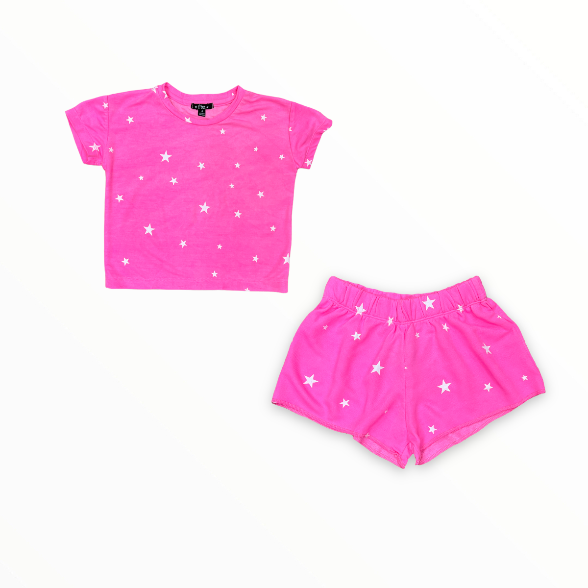FLOWERS BY ZOE SHORTS - NEON PINK/STARS