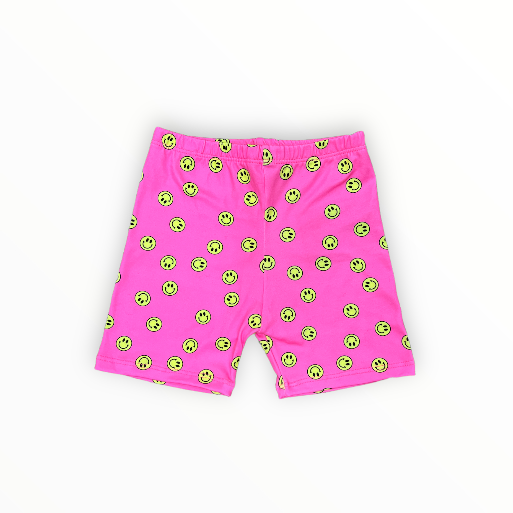 SOCIAL BUTTERFLY BIKE SHORTS NEON PINK SMILEY Meant 2 Be social-butterfly-bike-shorts-neon-pink-smiley-meant-2-be