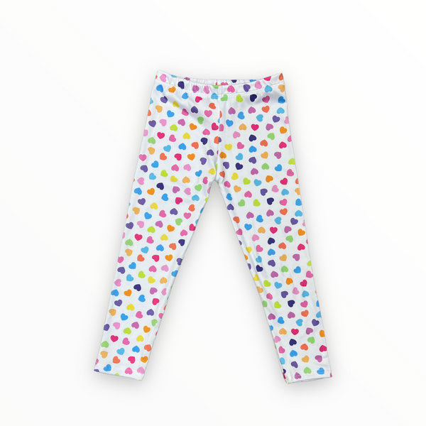 SOCIAL BUTTERFLY LEGGING - WHITE/HEARTS
