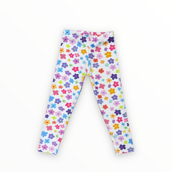 SOCIAL BUTTERFLY LEGGING - WHITE/POP FLORAL