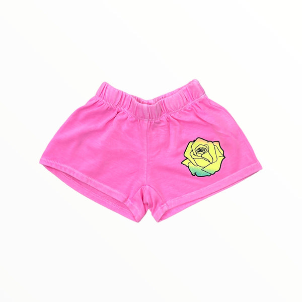 FIREHOUSE SHORT - NEON PINK/ROSES