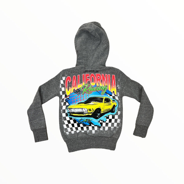 CALIFORNIAN VINTAGE ZIP HOODIE - CALIRACING/ HEATHER GRAY