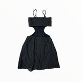 FLOWERS BY ZOE EYELET OPEN DRESS - BLACK