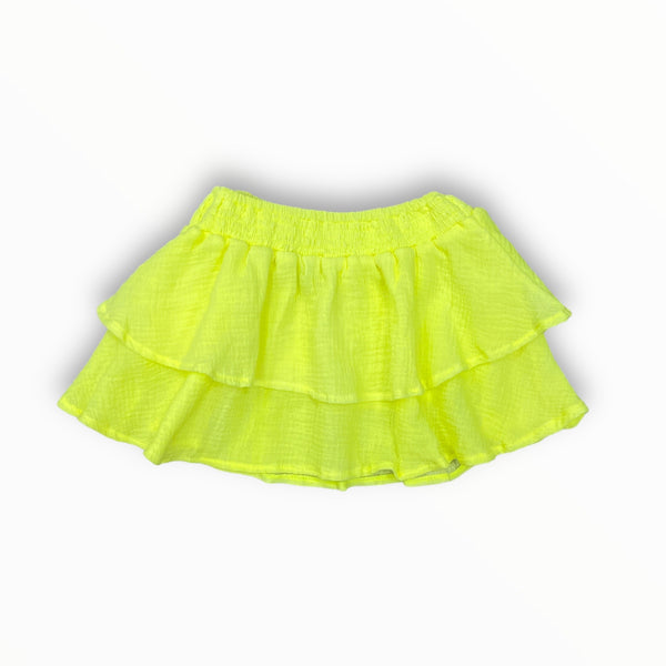 FLOWERS BY ZOE GAUZE SKIRT - NEON YELLOW